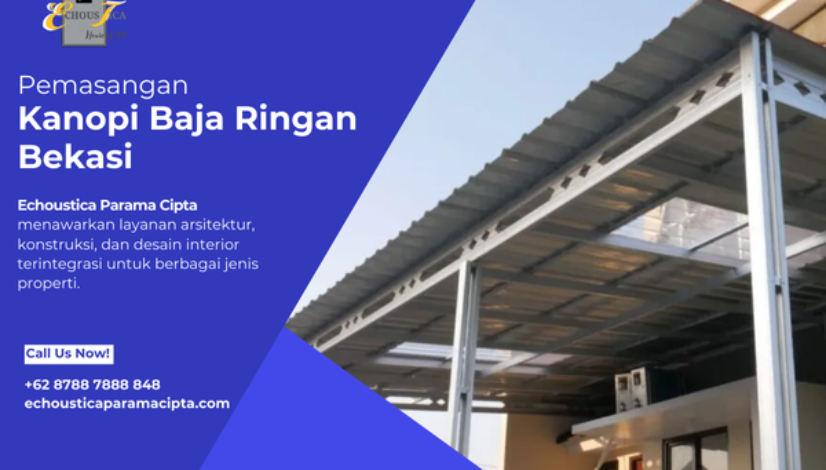 pemasangan kanopi baja ringan bekasi